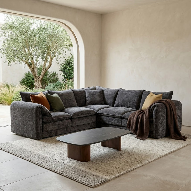 Solaya Corner Sofa - Black