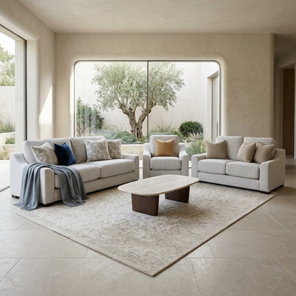 Douglas Beige 3+2+1 Seater Sofa Set