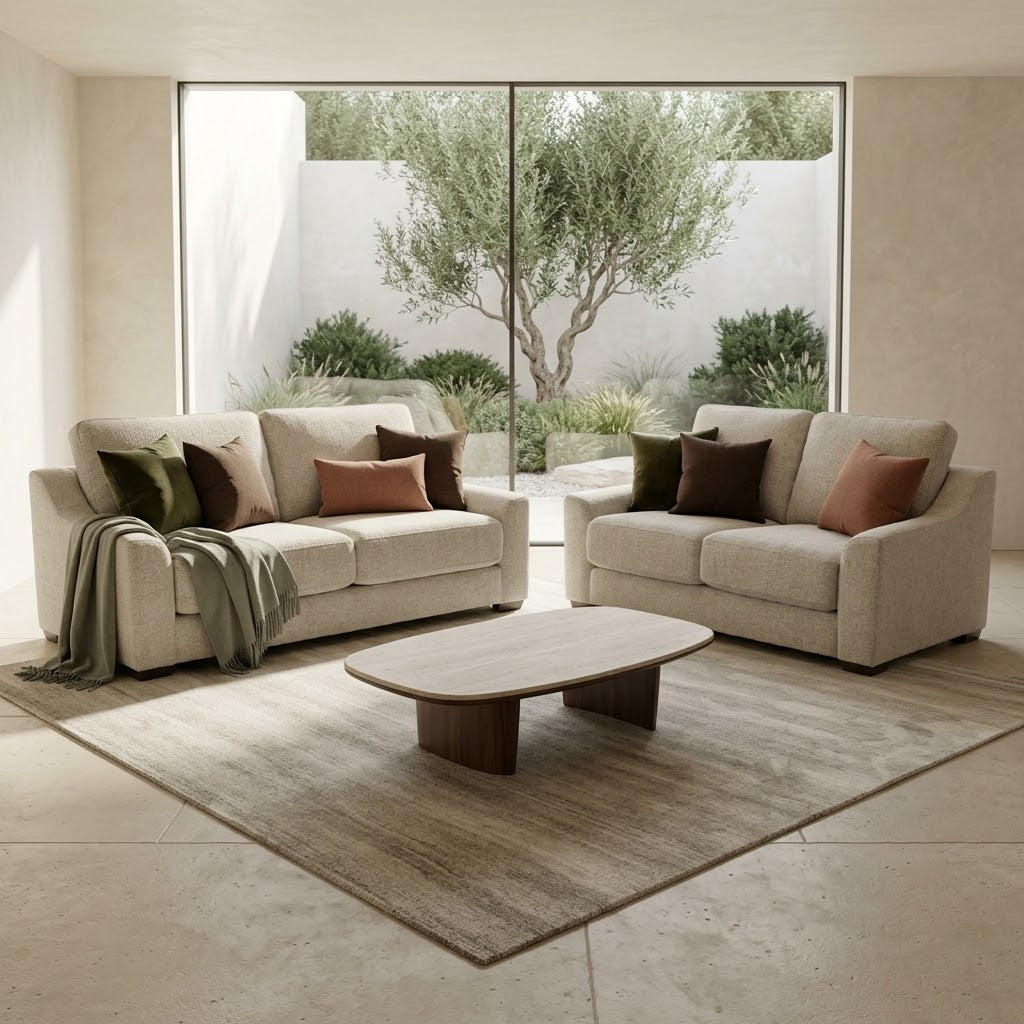 Douglas Beige 3+2 Seater Sofa Set