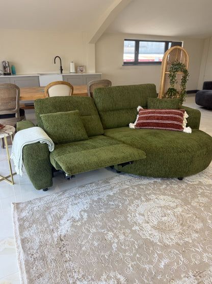 Denver Sofa Green Electric Recliner Right Hand