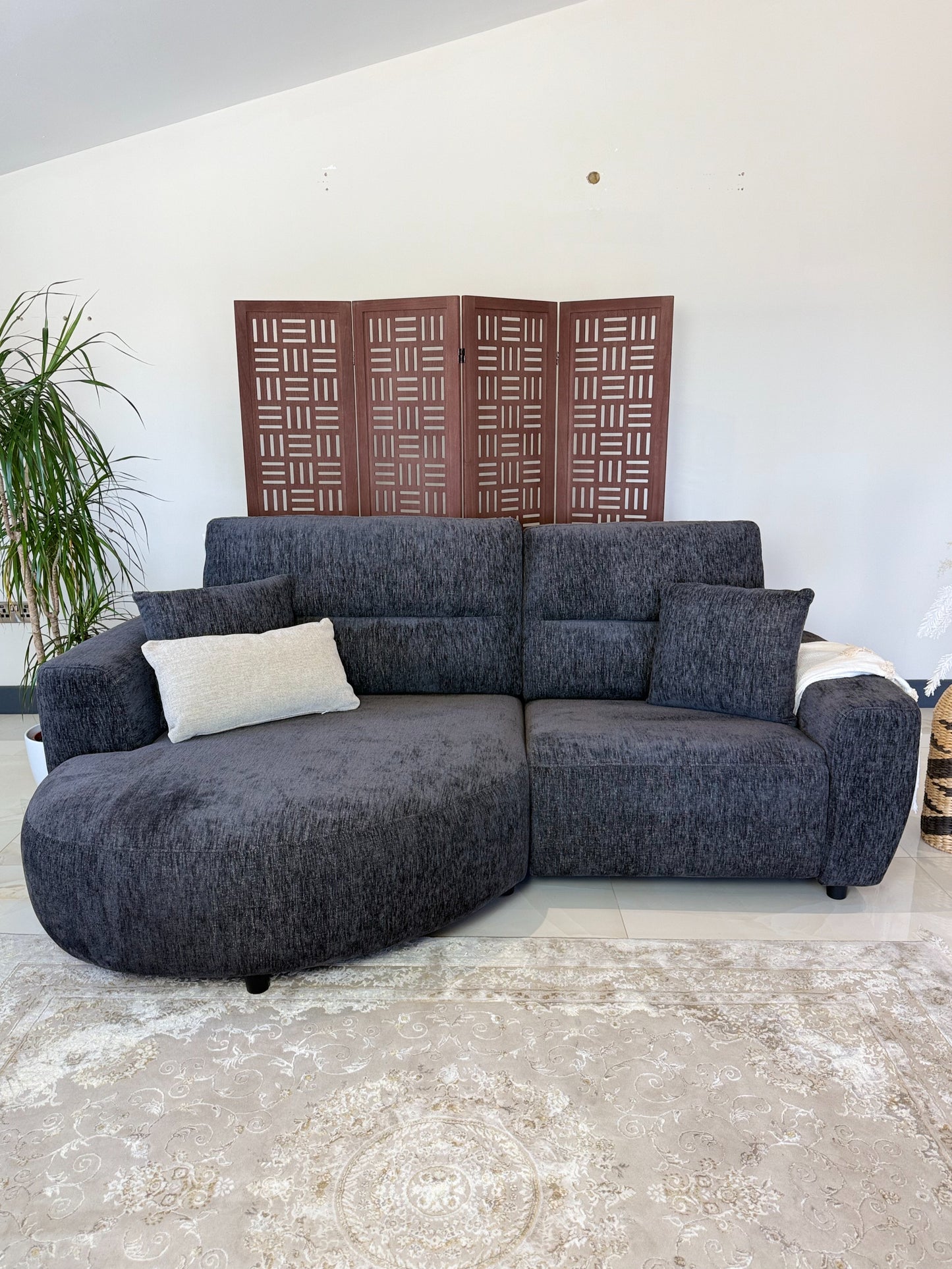 Denver Sofa Black Electric Recliner Left Hand