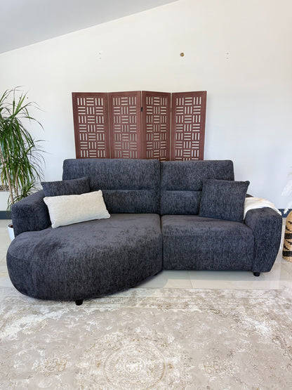 Denver Sofa Black Electric Recliner Left Hand