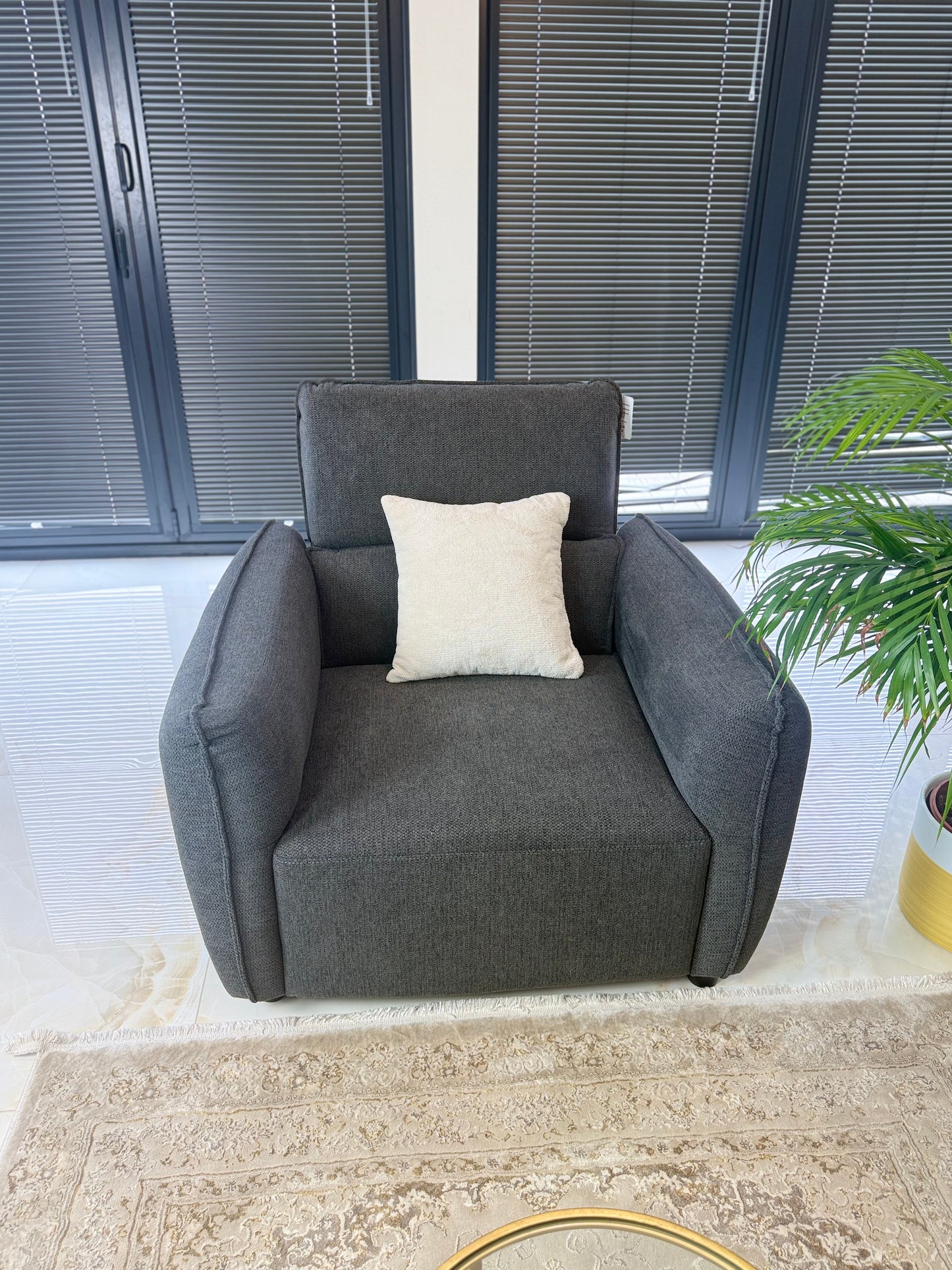 Ascot Sofa Charcoal Armchair