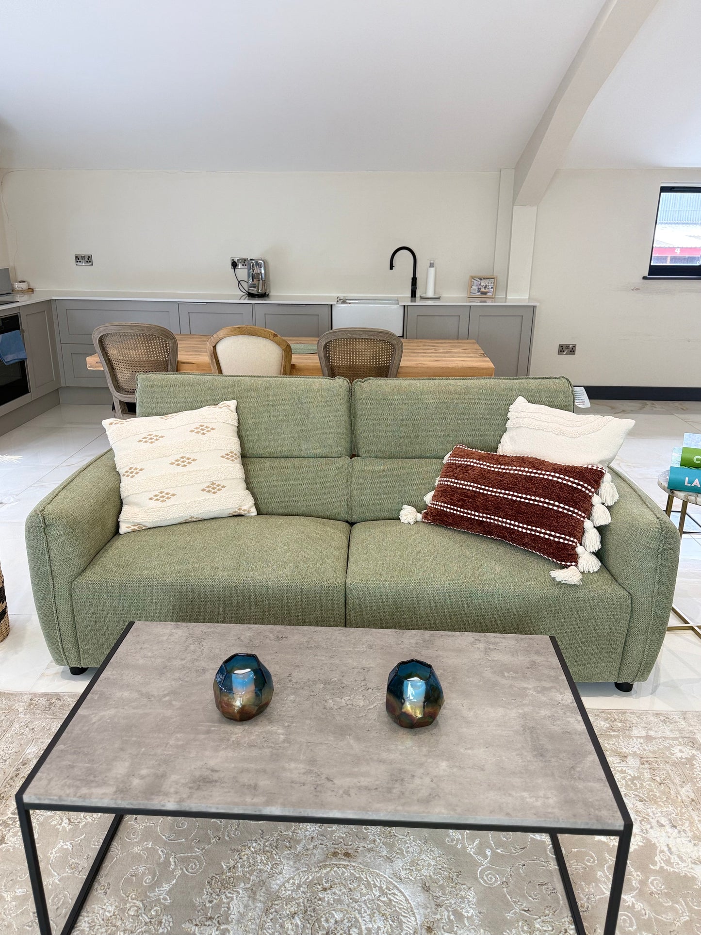 Ascot Green  3+2 Seater Sofa Set