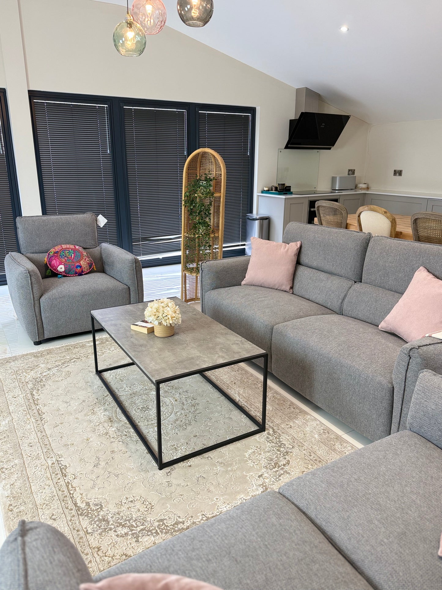 Ascot Grey 3+2 Seater Sofa Set