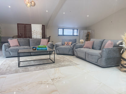 Angelo Grey 3+2+1 Seater Sofa Set