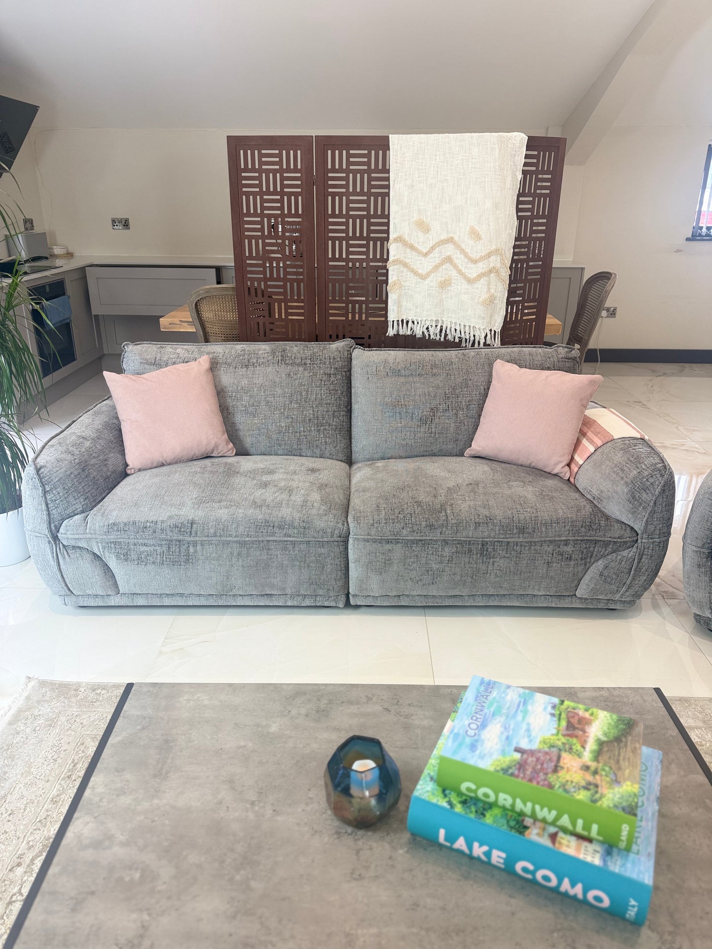 Angelo Grey 3+2+1 Seater Sofa Set