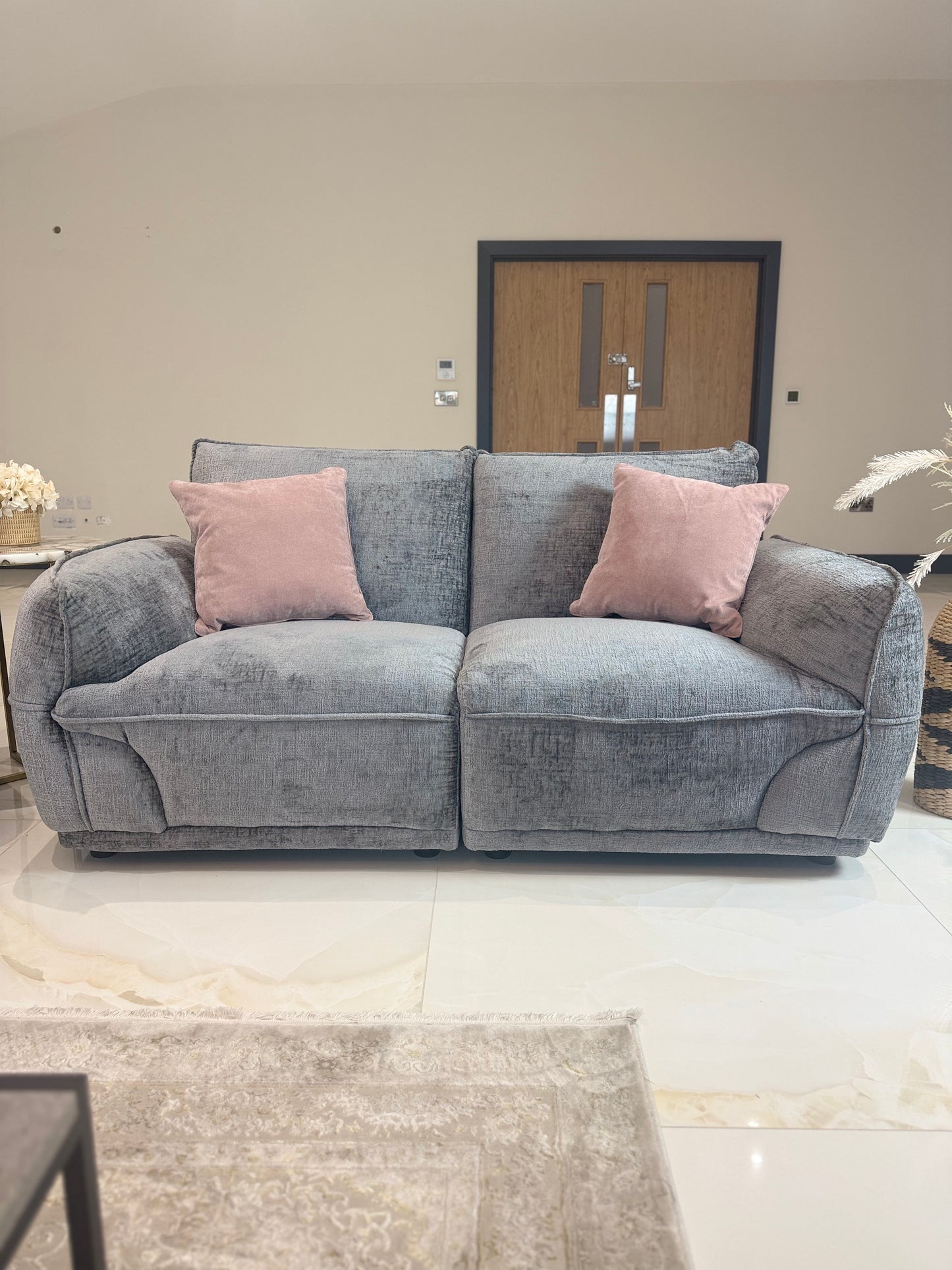 Angelo Grey 3+2+1 Seater Sofa Set