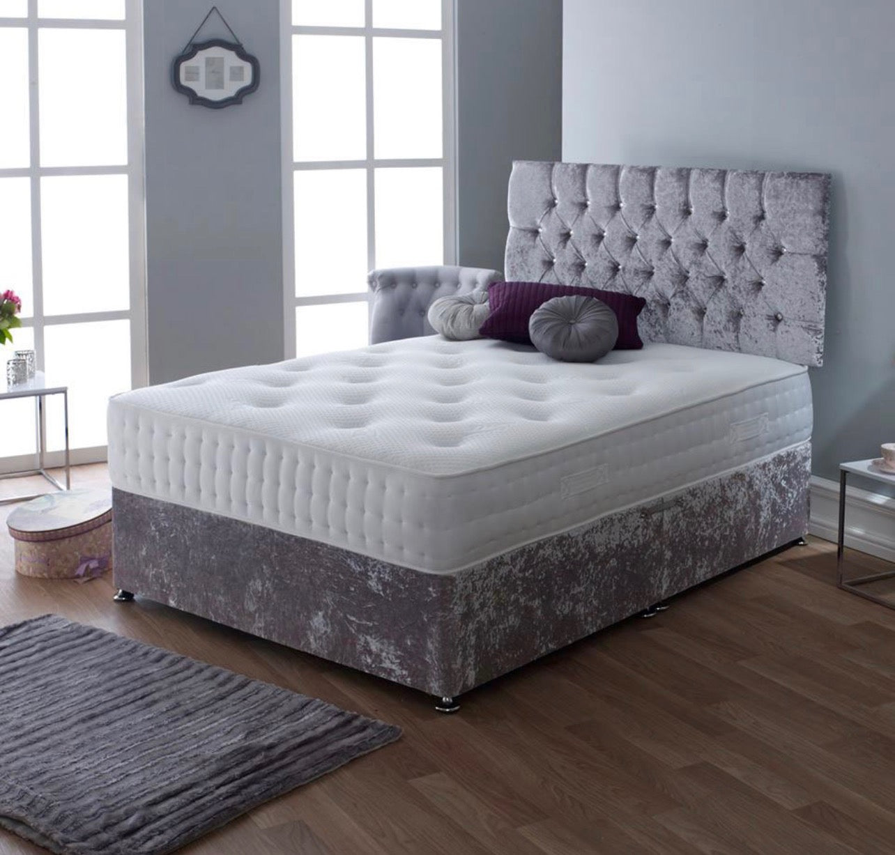 King Size Divan Ottoman Bed - Chesterfield Divan Bed - Available In All Sizes