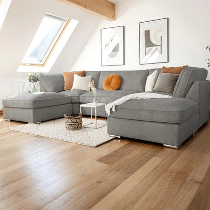 Inga Fullback Sofa Grey U Shape Corner