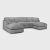 Inga Fullback Sofa Grey U Shape Corner