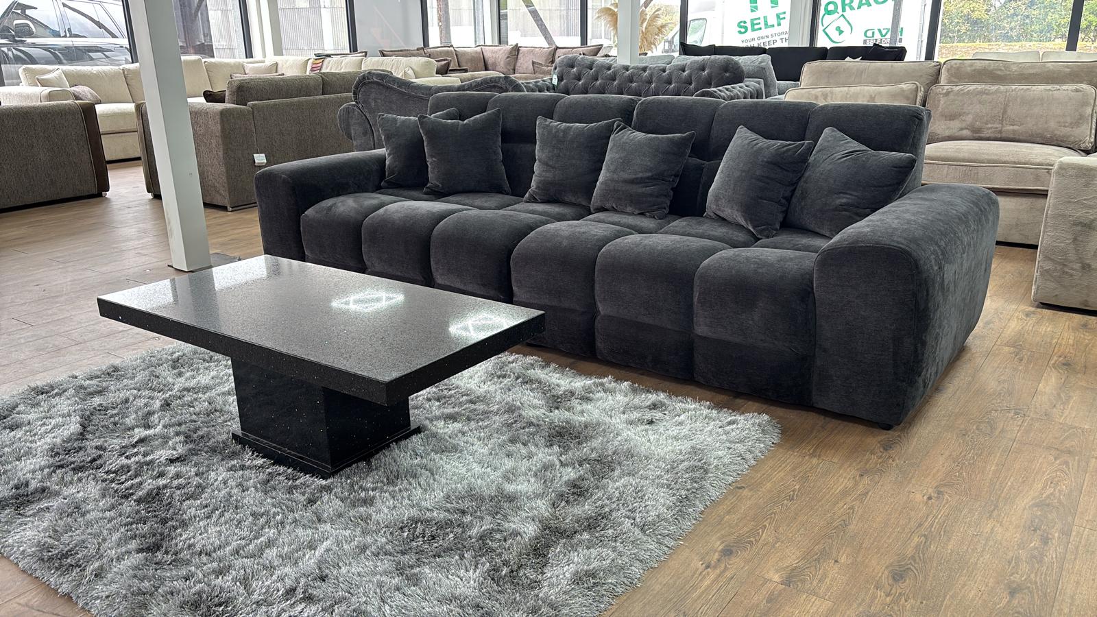 Jacob 4 Seater Sofa - Black