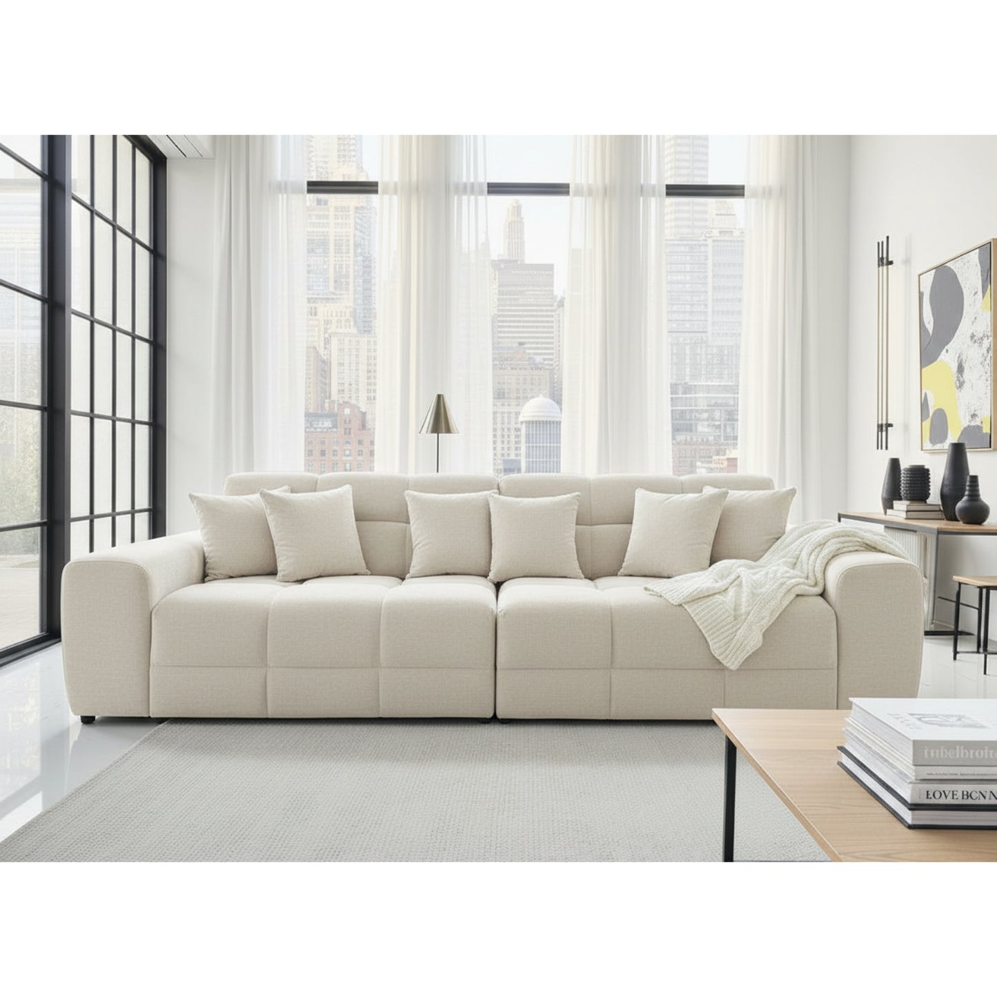 Jacob Sofa 4 Seater Sofa - Natural