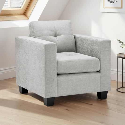 Jerry Sofa Grey Fabric Armchair