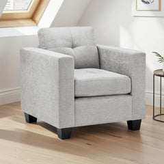 Jerry Sofa Grey Fabric Armchair