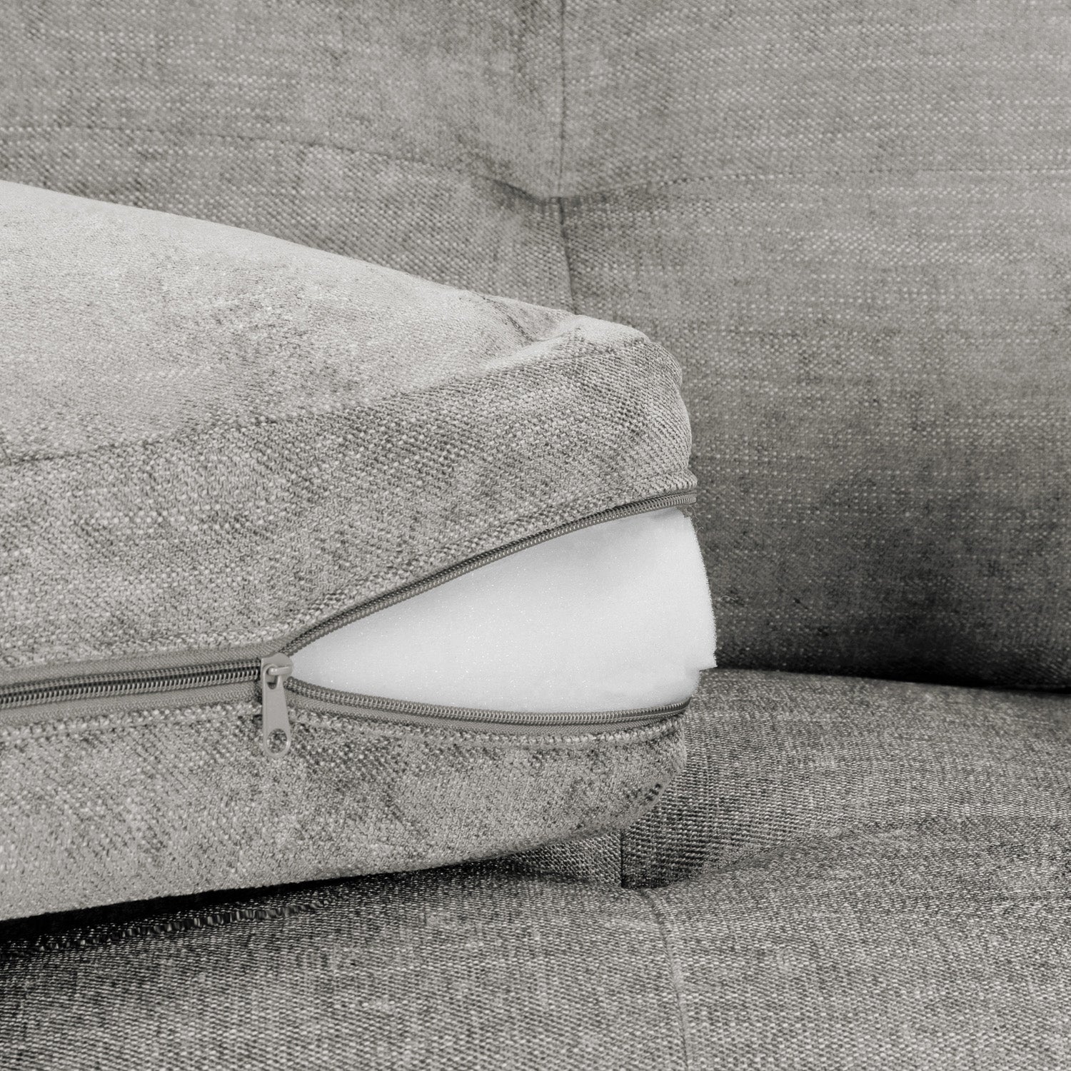 Jerry Sofa Grey Fabric 3 Seater