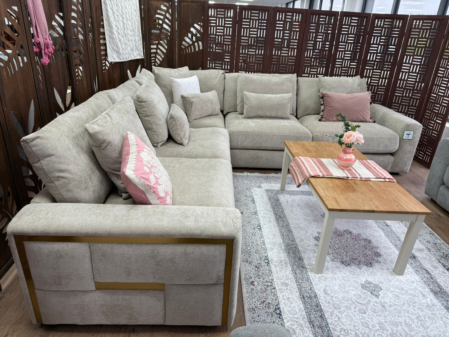 Jupiter Large Corner Sofa - Beige
