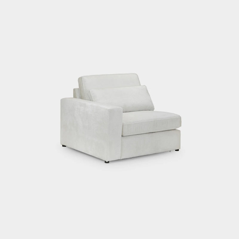 Kiana Modular Sofa Ivory Left Hand Arm Piece