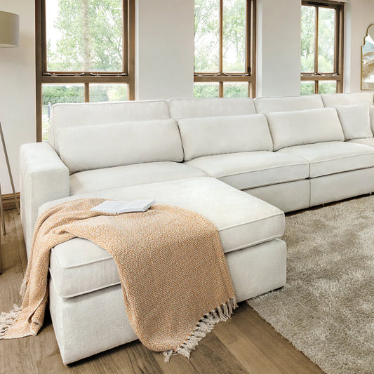 Kiana Modular Sofa Ivory Left Hand Facing Corner