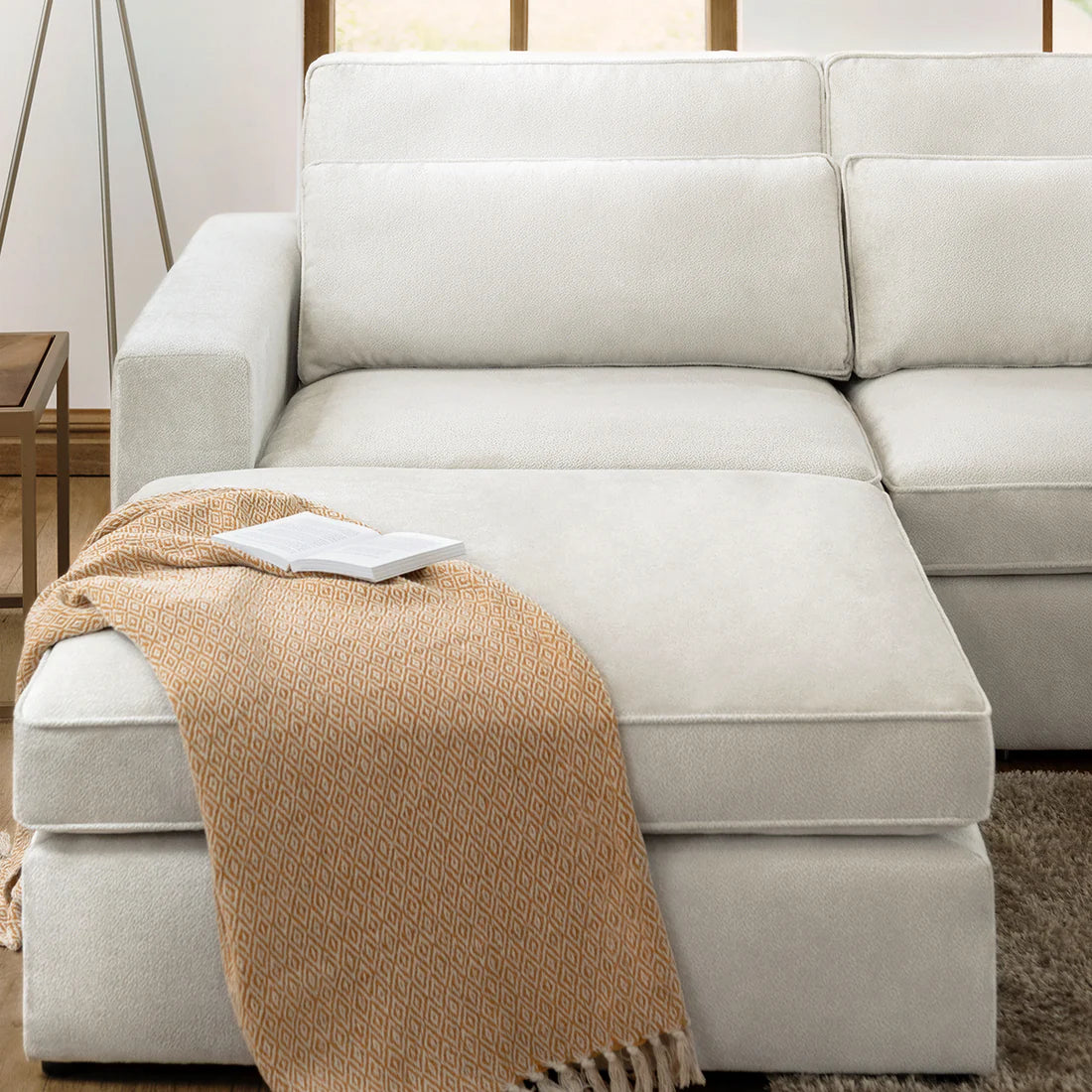 Kiana Modular Sofa Ivory Left Hand Facing Corner