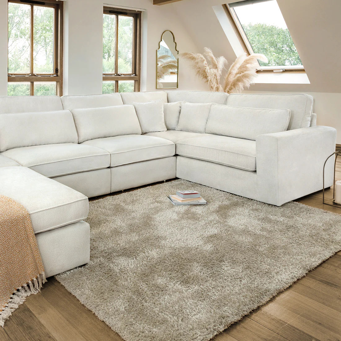 Kiana Modular Sofa Ivory Right Hand Facing Corner