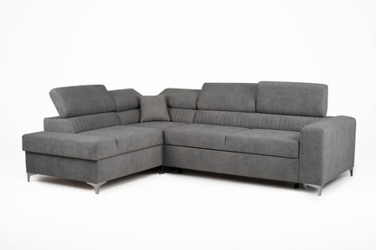 Lauren Left Hand Corner Sofa - Grey