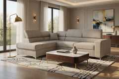 Lauren Left Hand Corner Sofa - Mocha