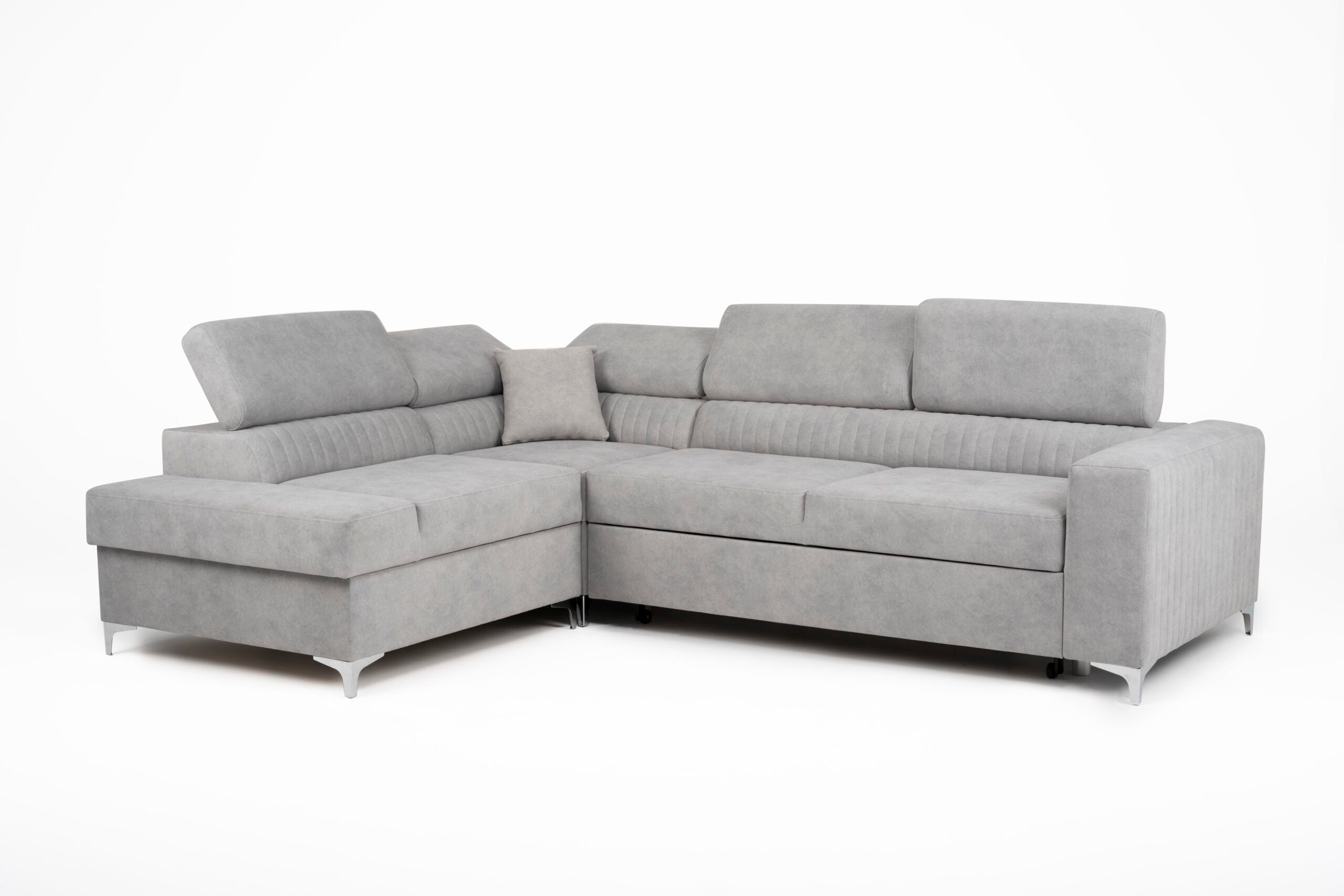 Lauren Left Hand Corner Sofa - Silver