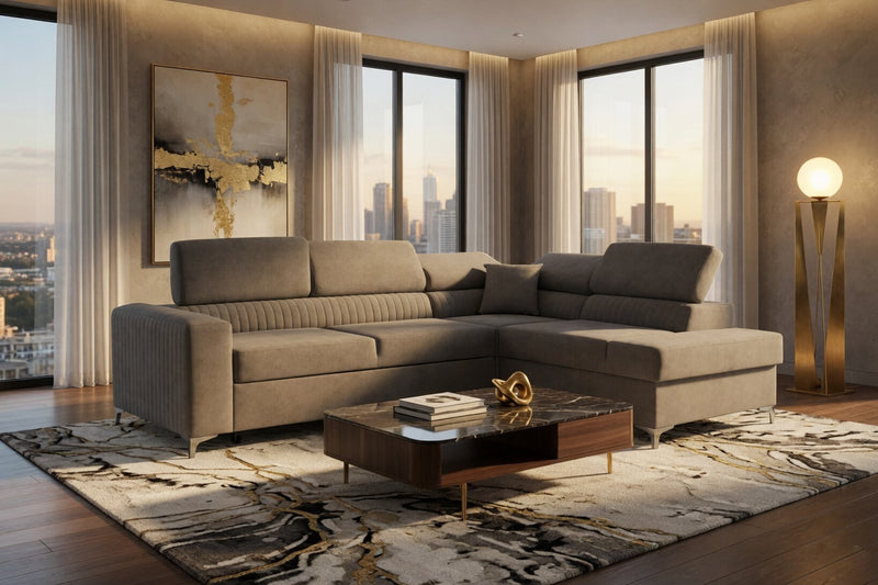 Lauren Right Hand Corner Sofa - Grey