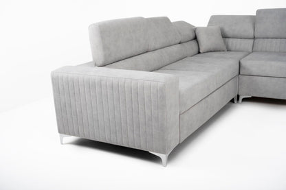 Lauren Right Hand Corner Sofa - Silver