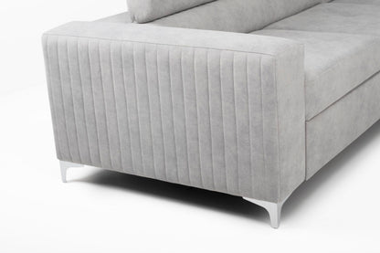 Lauren Right Hand Corner Sofa - Silver