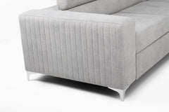 Lauren Right Hand Corner Sofa - Silver