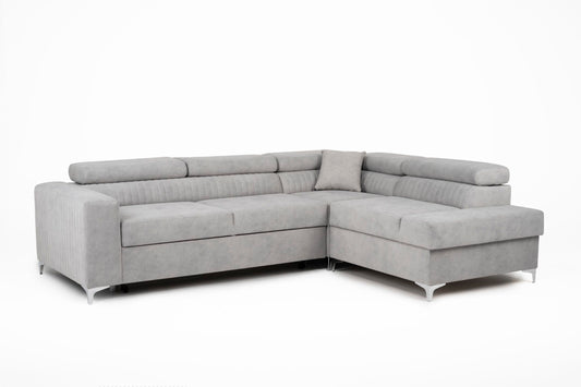 Lauren Right Hand Corner Sofa - Silver