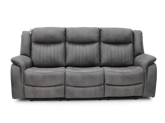 Leon Electric Recliner 3 Seater - Grey