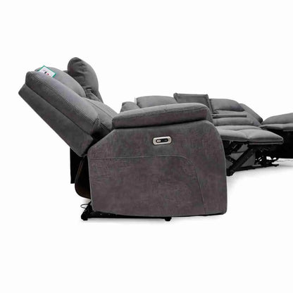 Leon Electric Recliner 3+2+1 Seater Sofa - Grey
