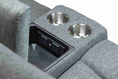 Linden Electric Recliner 3+2 Seater Sofa Set - Grey