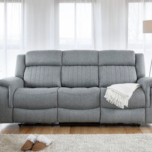 Linden Recliner Sofa Grey 3 Seater