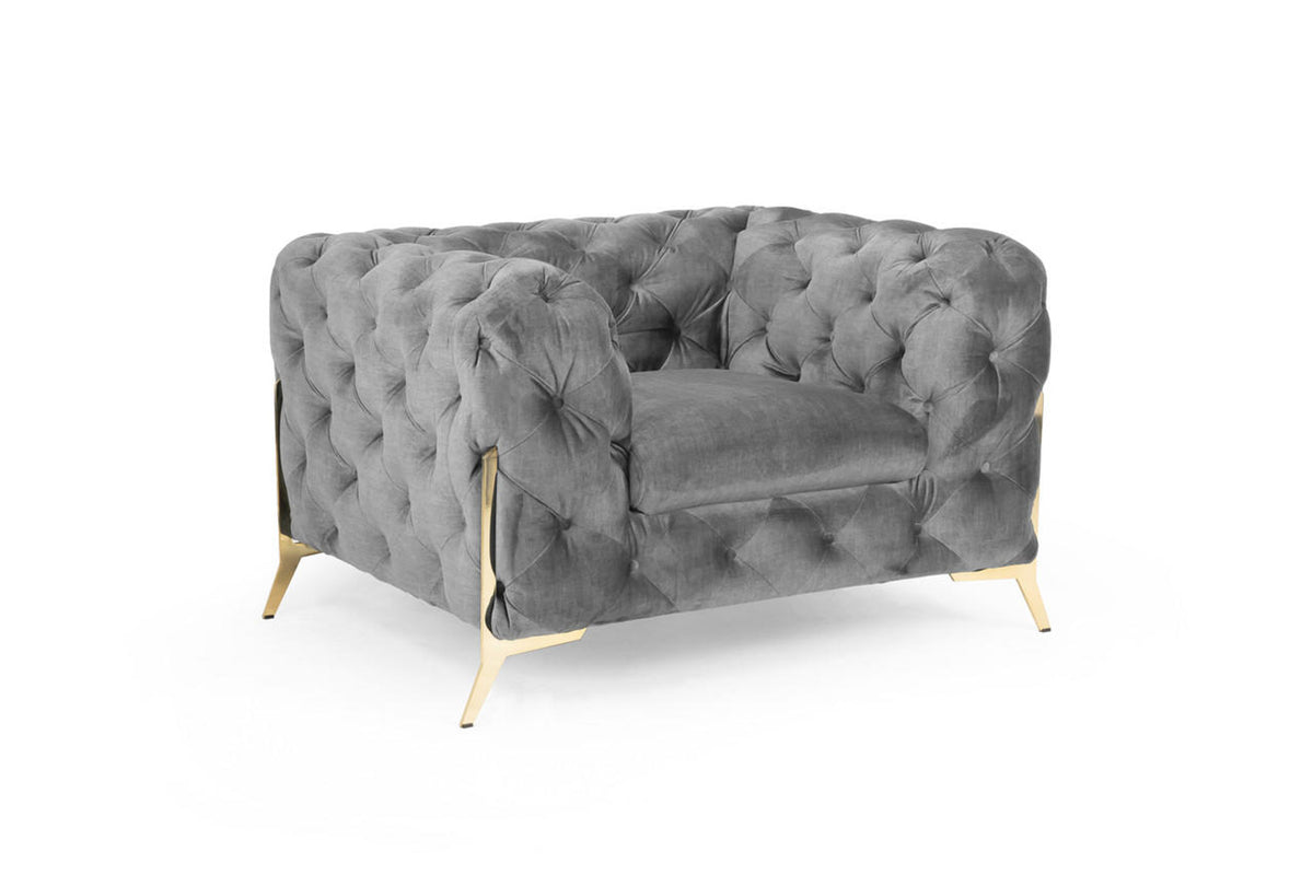 Litzy Armchair Sofa - Grey