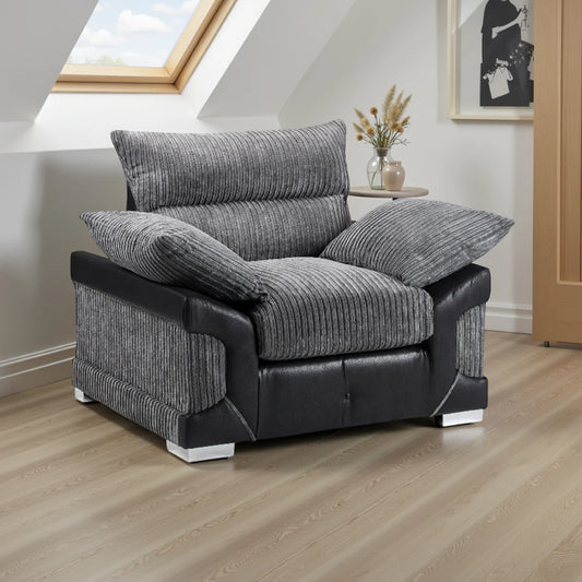 Logan Sofa Armchair Black/Grey