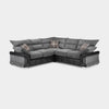 Logan Sofa Large Corner Black/Grey