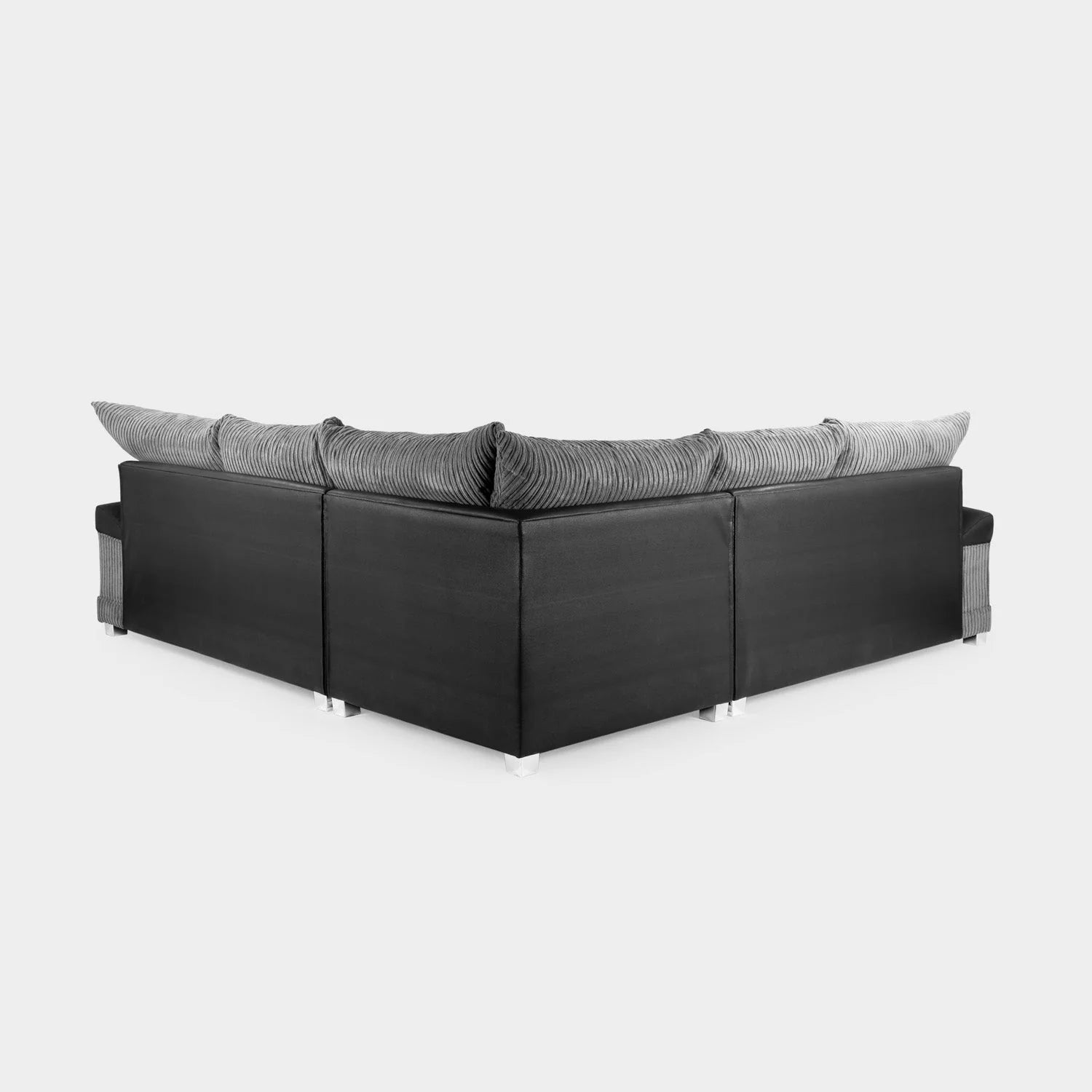 Logan Sofa Large Corner Black/Grey