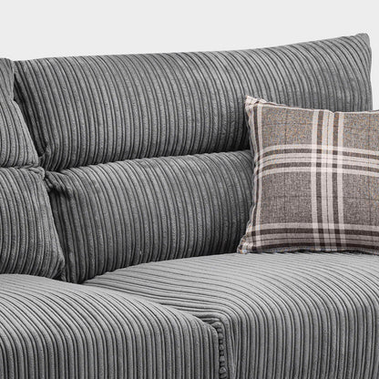 Logan Sofa Large Corner Black/Grey