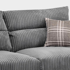 Logan Sofa Large Corner Black/Grey