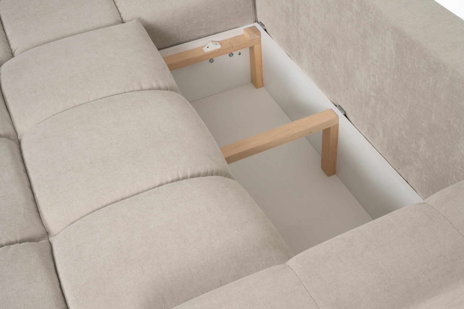 Luki Left Hand Sofa Bed - Cream