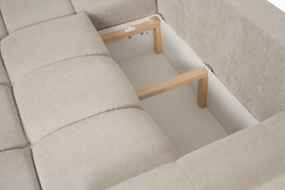 Luki Left Hand Sofa Bed - Cream