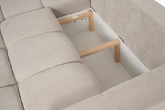 Luki Left Hand Sofa Bed - Cream