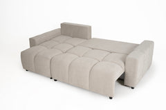 Luki Right Hand Sofa Bed - Cream