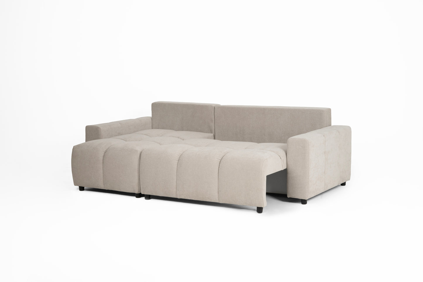 Luki Right Hand Sofa Bed - Cream