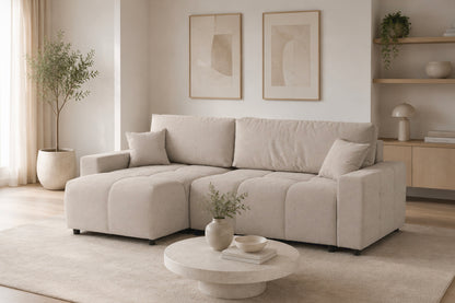 Luki Left Hand Sofa Bed - Cream