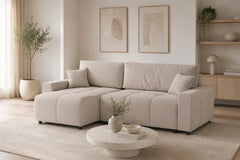 Luki Left Hand Sofa Bed - Cream